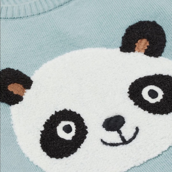 Fine knit cotton panda sweater - Picture 2 of 9